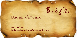 Budai Évald névjegykártya